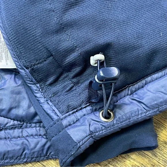 Columbia Powder Pass Hooded Jacket Light Puffer Water Resistant Men XL Coat Blue - Picture 13 of 15